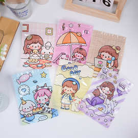 6款选可爱ins自制卡通少女心自封袋零售首饰高颜值甜品装饰礼品袋