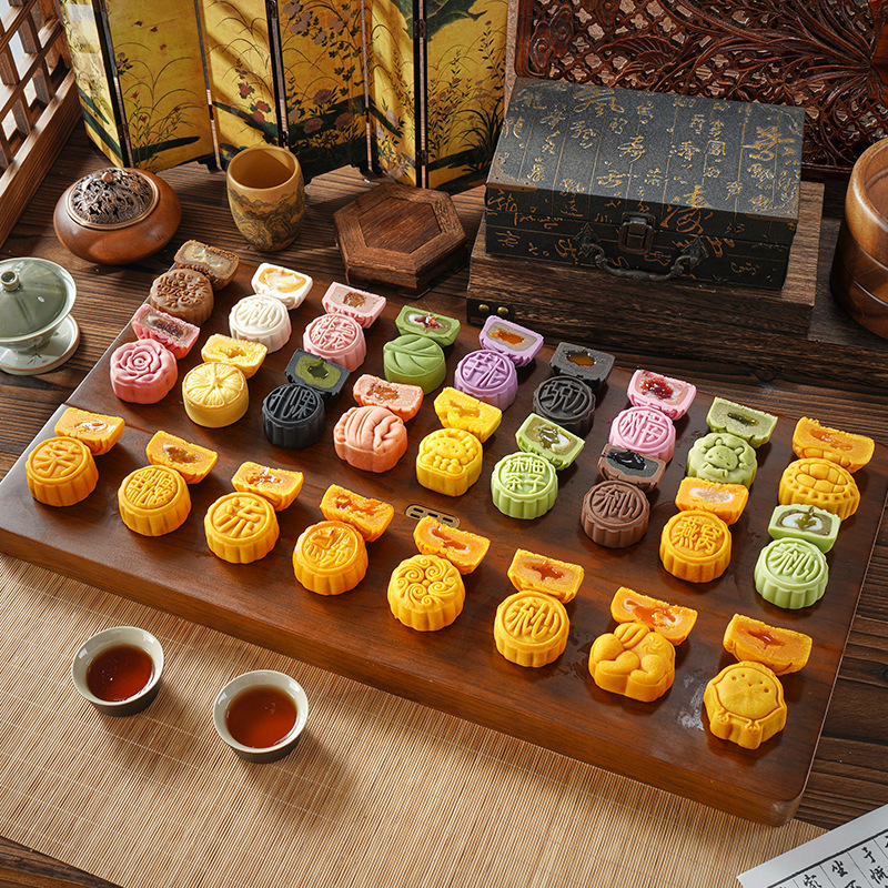 香港式流心乳黄月餅伝統菓子卸売り中秋月餅会社共同購入燕窩月餅メーカー直販|undefined