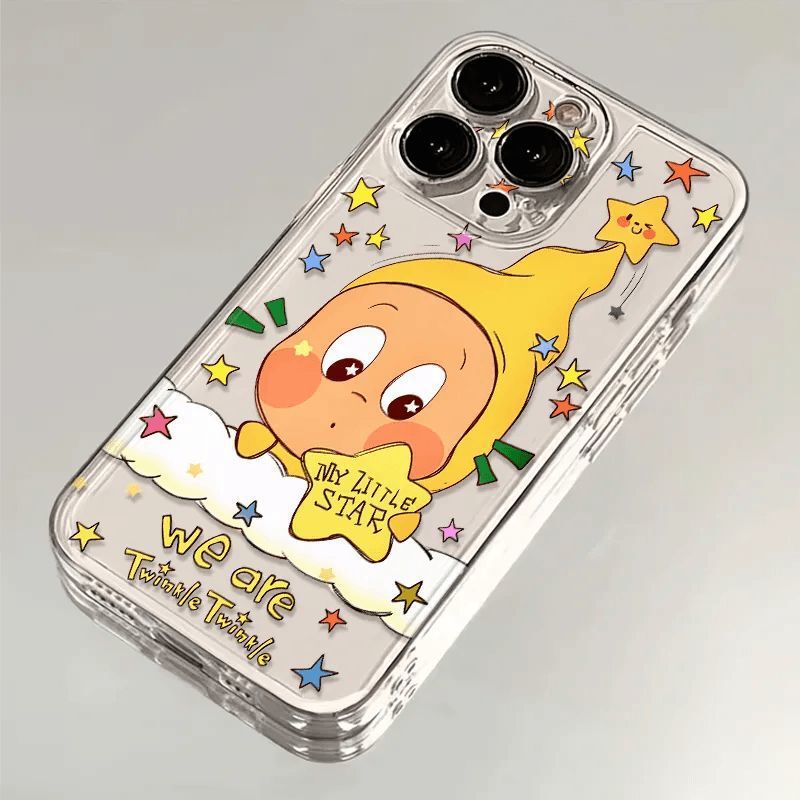 Bubble Bath Star Man Suitable for Apple 17Promax Mobile Phone Case Iphone16 Soft Shell 15 All-Inclusive 14 Cartoon 13
