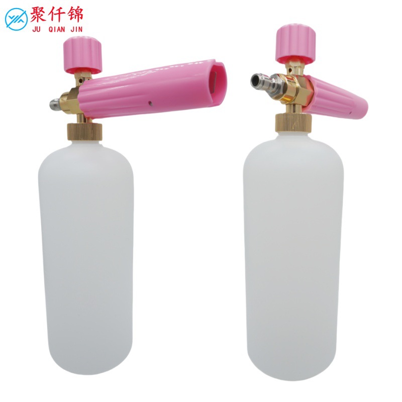 Cross-border high-pressure cleaner water gun snowflake foam pot quick connector adjustable 1L foam watering pot 4000psi
