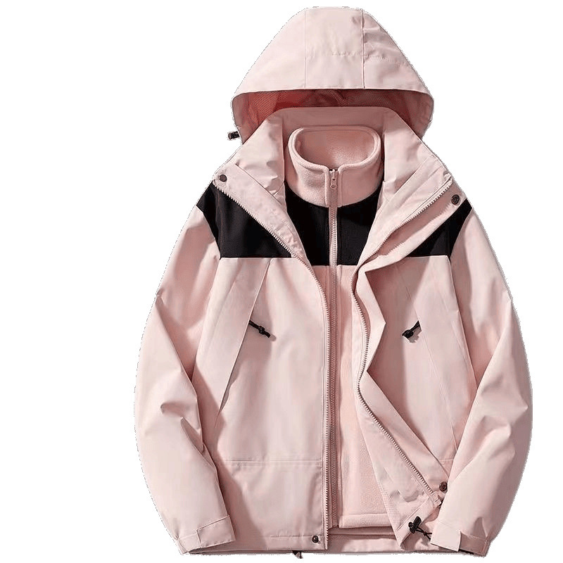 Red popularidad 3 - en - 1 chaqueta de asalto hombre y mujer chaqueta desmontable a prueba de viento traje de montaña traje de viaje traje frío comercio exterior