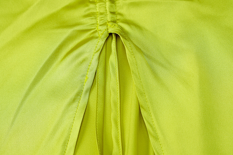 Solid Color Drawstring Slit Skirt NSHTL91247