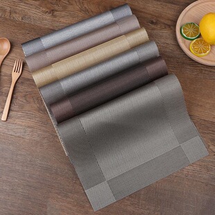 30*45cm diagonal frame teslin table mat thickened Japanese heat insulation non-slip western table mat student desk mat