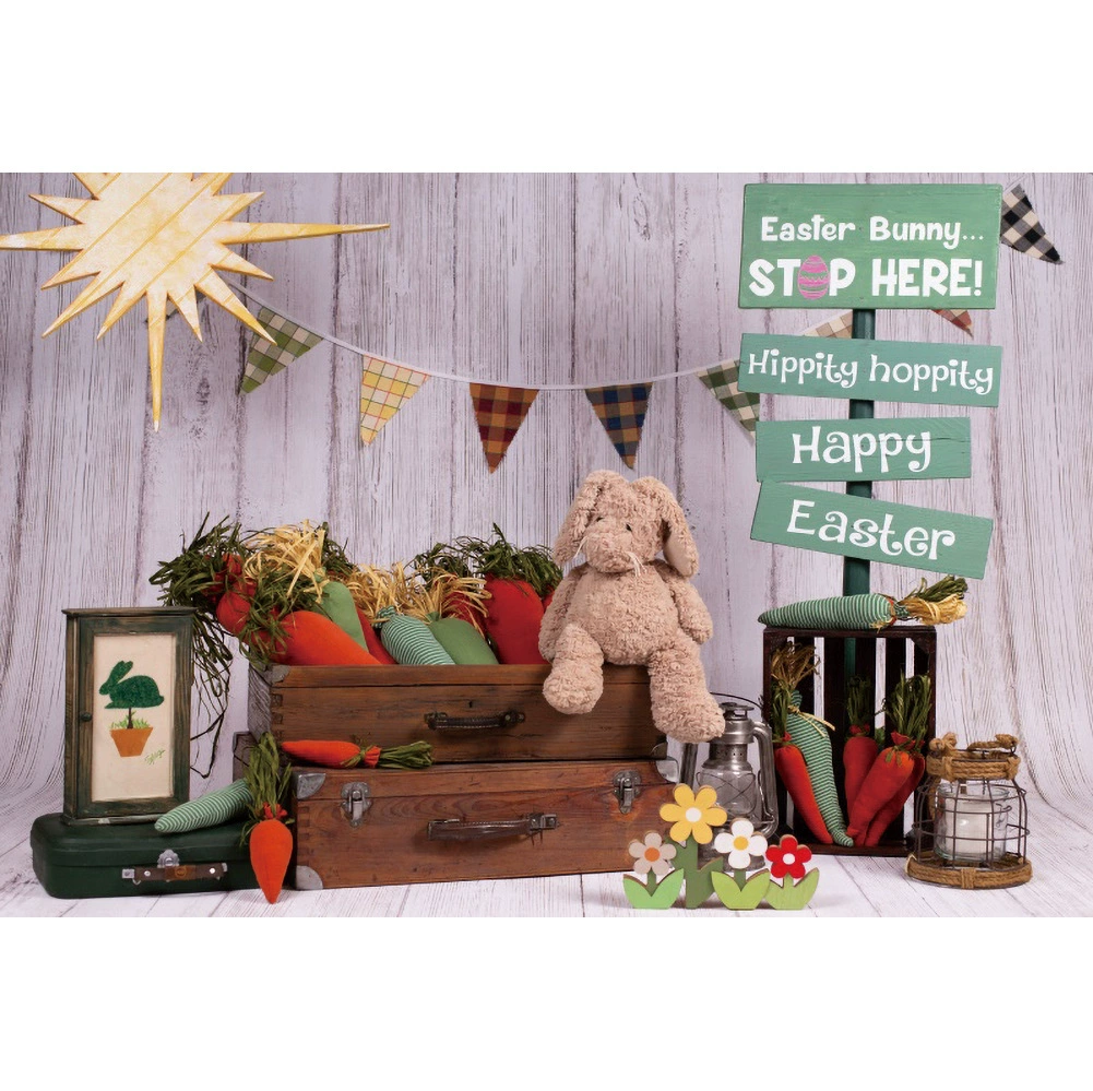 Easter Restaurant Rabbit Eaxia Room Orthopedine Event Party Photography Background Caps Cross -border props wholesale