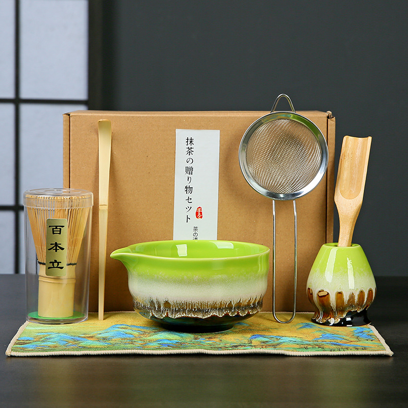 Transfronterizo exclusivo para el set de té Matcha japonés caja de regalo de té Matcha cepillo de té de 100 libros de té Matcha de la dinastía Song