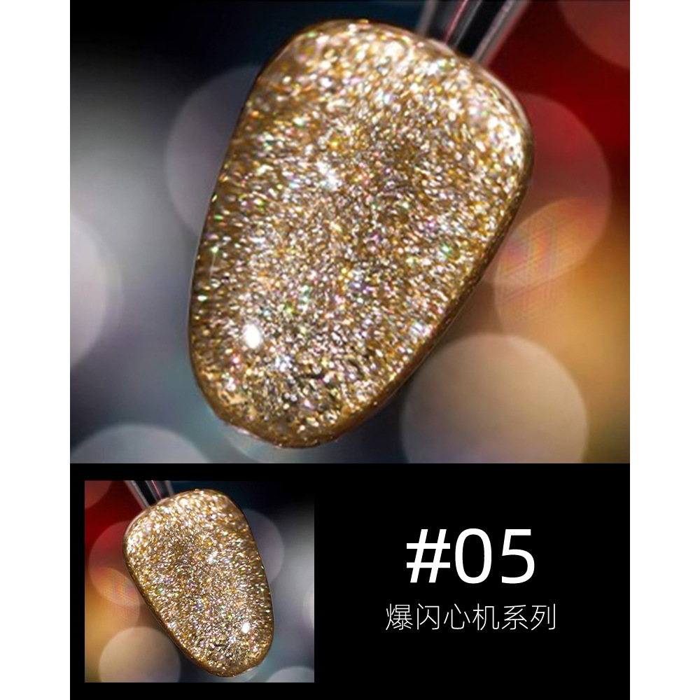 18 ml blaser blanding Gel de esmalte de uñas de diamantes rotos dinámicos Gel de esmalte de uñas polvo brillante mágico terapia de luz se refiere a la tienda de uñas al por mayor