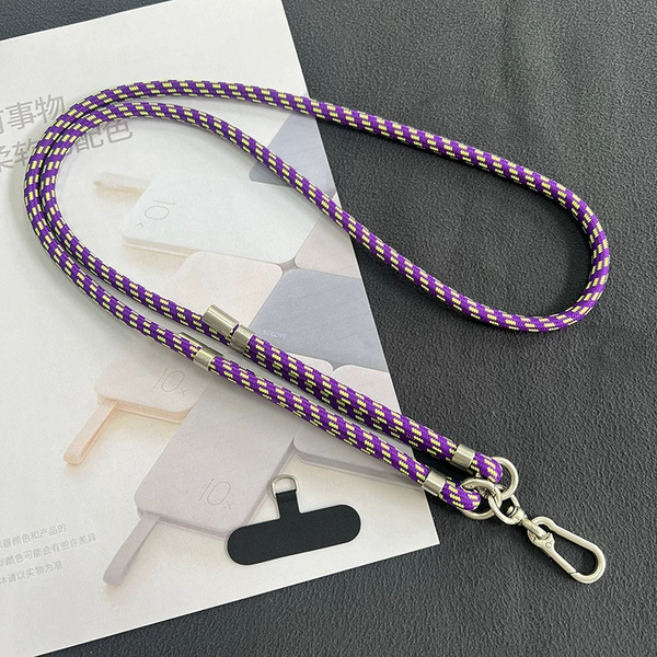 8mm double adjustment purple green twill