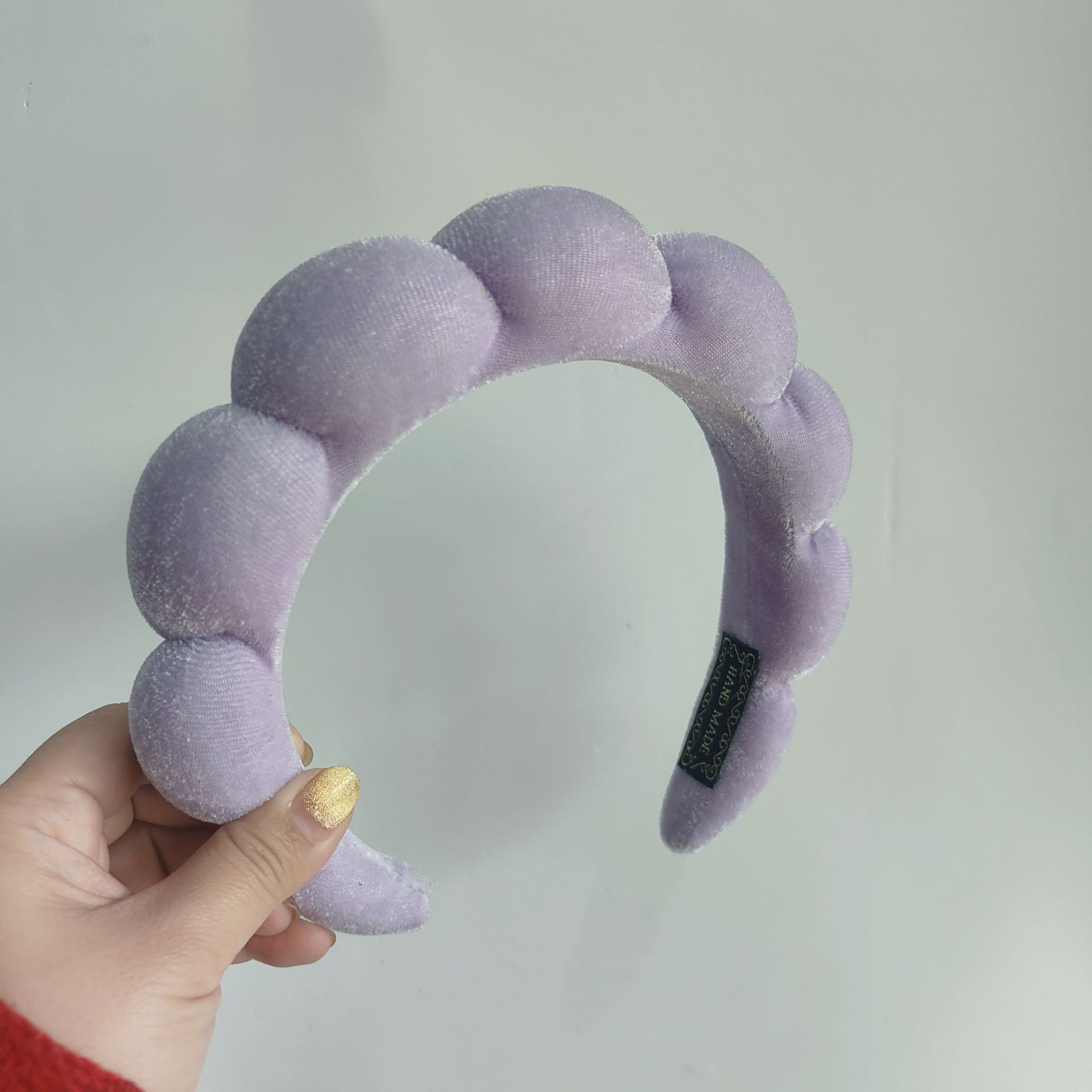 Diadema de Esponja tipo Nube de Tela para Lavado de Cara