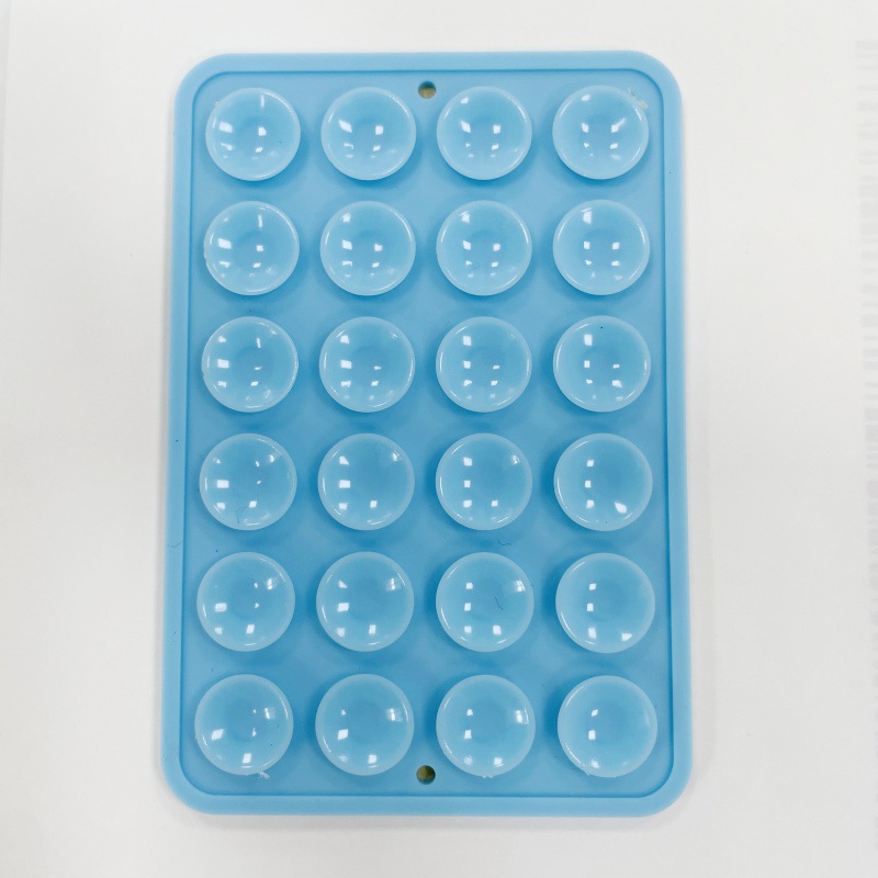 Funda de silicona antideslizante con ventosas para teléfono, 24 piezas en stock, soporte portátil móvil para teléfono, cuadrado, de silicona de una sola cara.