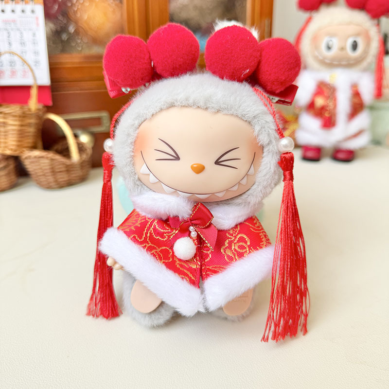 仅衣服] 一/二代La布布衣服挂件拉布布坐坐派对娃衣挂件草莓熊萌|undefined