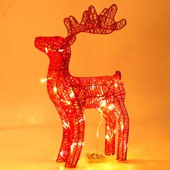 Cross-border wholesale Christmas iron deer decoration props 40cm lighted decoration Christmas lighting decoration