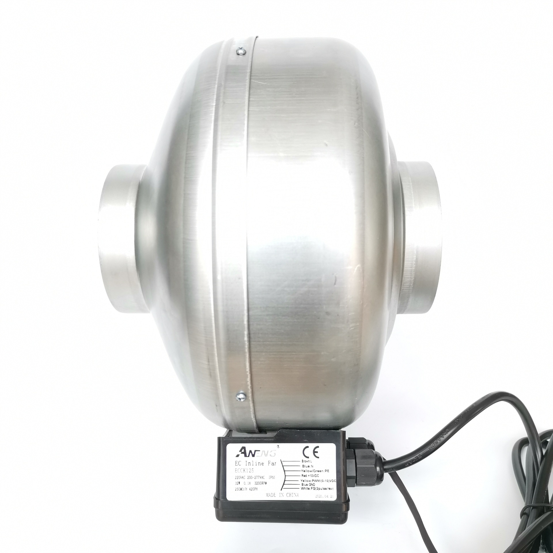 高效大风量低噪音EC管道风机替代交流离心风机排焊烟工业风机