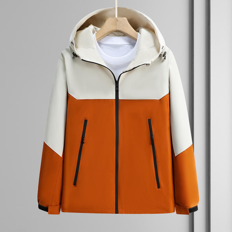 Autumn new hooded color matching sports thin assault clothing anti-static plus self-heating graphene single-layer assault clothing