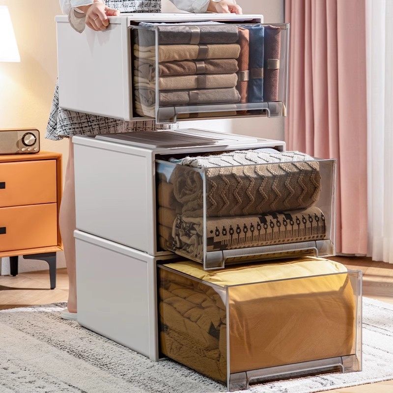 armario tipo cajón grueso casero caja de almacenamiento de ropa y pantalones simple caja de acabado de tamaño extra fábrica práctica