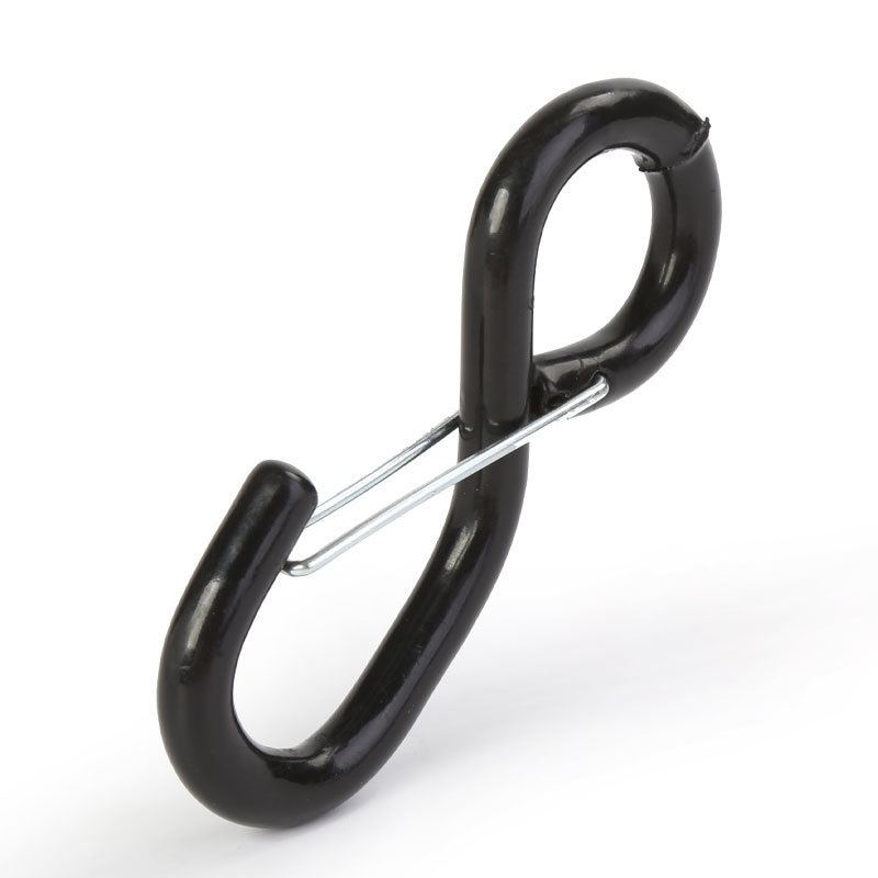 S gancho de acero gancho de carga de carga hebilla de seguro de camión forma integrada inmersión en plástico antioxidante suave 5 toneladas 10 toneladas roto