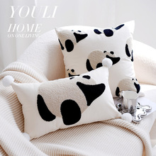 可爱熊猫儿童抱枕套北欧简约ins风动物客厅民宿沙发床上靠垫靠枕