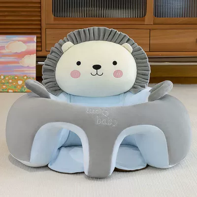 New low-profile, anti-fall baby learning-to-sit chair with armrests, small sofa, and plush seat for babies to practice sitting