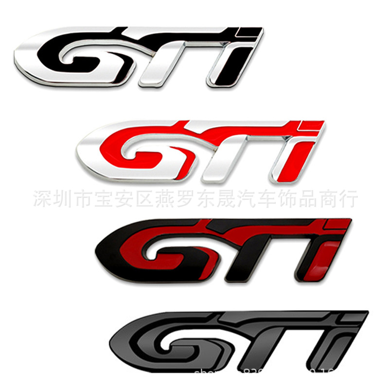 适用于GTI车贴 适用于标致308GTI大众WOLFPolo尾标改装