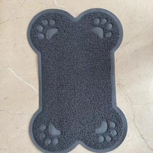 PVC骨型脚印宠物餐垫 糖果色狗碗垫子 猫砂盆垫子