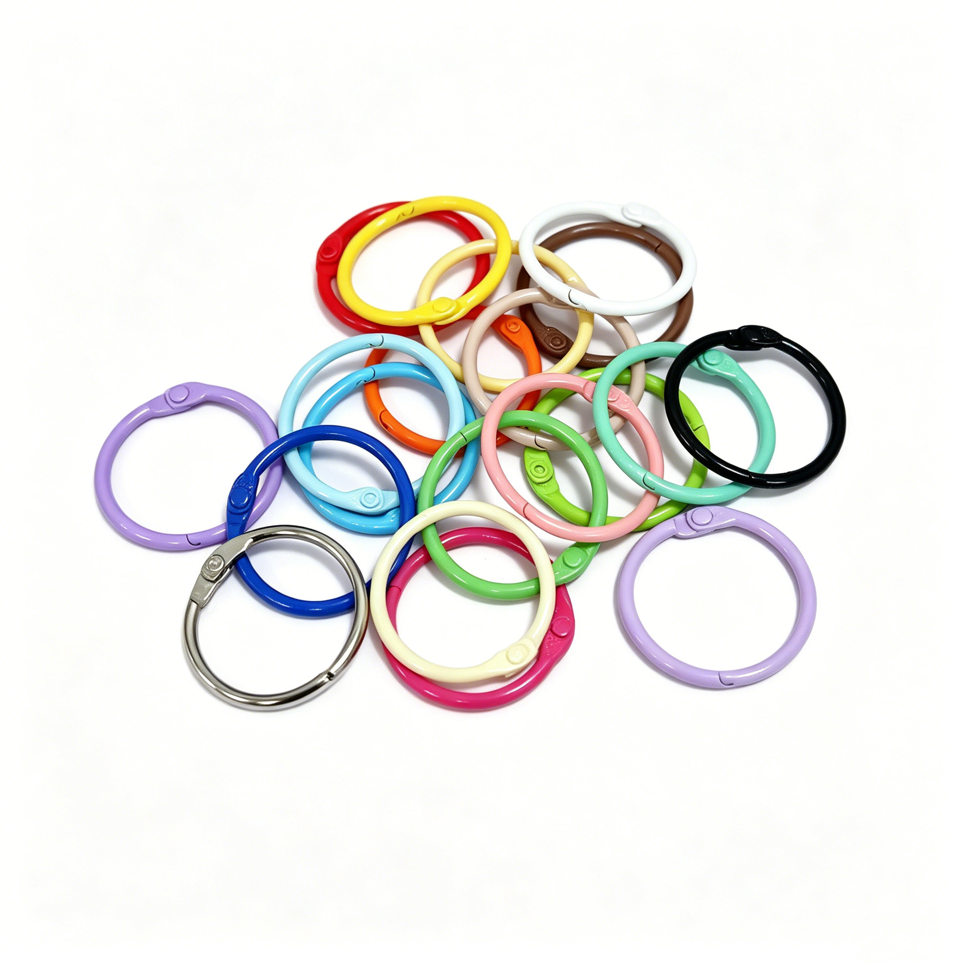 30mm anillo de libro DIY anillo de llaver de color metal de color pintura abierta colgante anillo de libro anillo de fijación image 5
