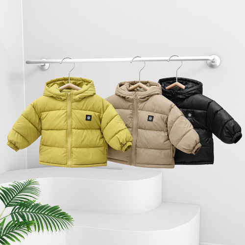 2025 Children's Down and Cotton Winter Jacket with Fleece, Unisex Baby and Toddler Medium and Small Size Thick Outerwear, Kids' Cotton Padded Coat
