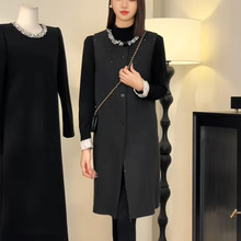 小香风背心连衣裙女2024年秋冬新款亮片时尚显瘦洋气休闲无袖裙子