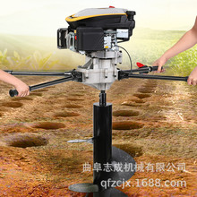 志成手提式汽油植树挖坑机四冲程电线杆打眼机树木种植钻孔机