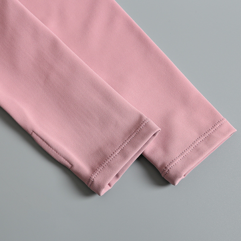 Slim fit sportvest voor dames, lente/herfst, lange mouwen, ritssluiting, opstaande kraag, ademend, geschikt voor fitness, hardlopen en bescherming tegen de zon._voghion.com