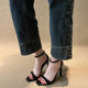 Sexy Open Toe High Heels Women's 2025 Summer New Style Square Toe Fashionable Stiletto Heel One Word Buckle Strap Elegant Sandals