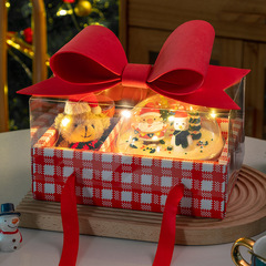 Christmas Apple Box New Bow Peace Fruit Gift Box Christmas Tote Bag Gift Plaid Packaging Box