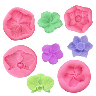 Phalaenopsis Flower, Hibiscus Flower, Sunflower Silicone Mold, Fondant Egg Chocolate Cake Decoration Mold