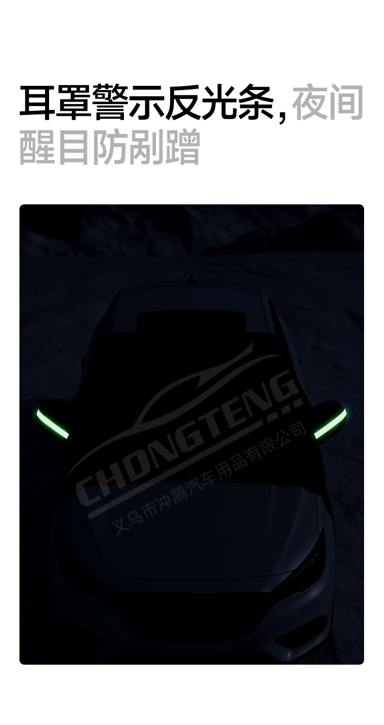 [Premium Selection] New cross-border product: Oxford cloth half-cover snow shield for cars, anti-freeze cover, windshield snow cover