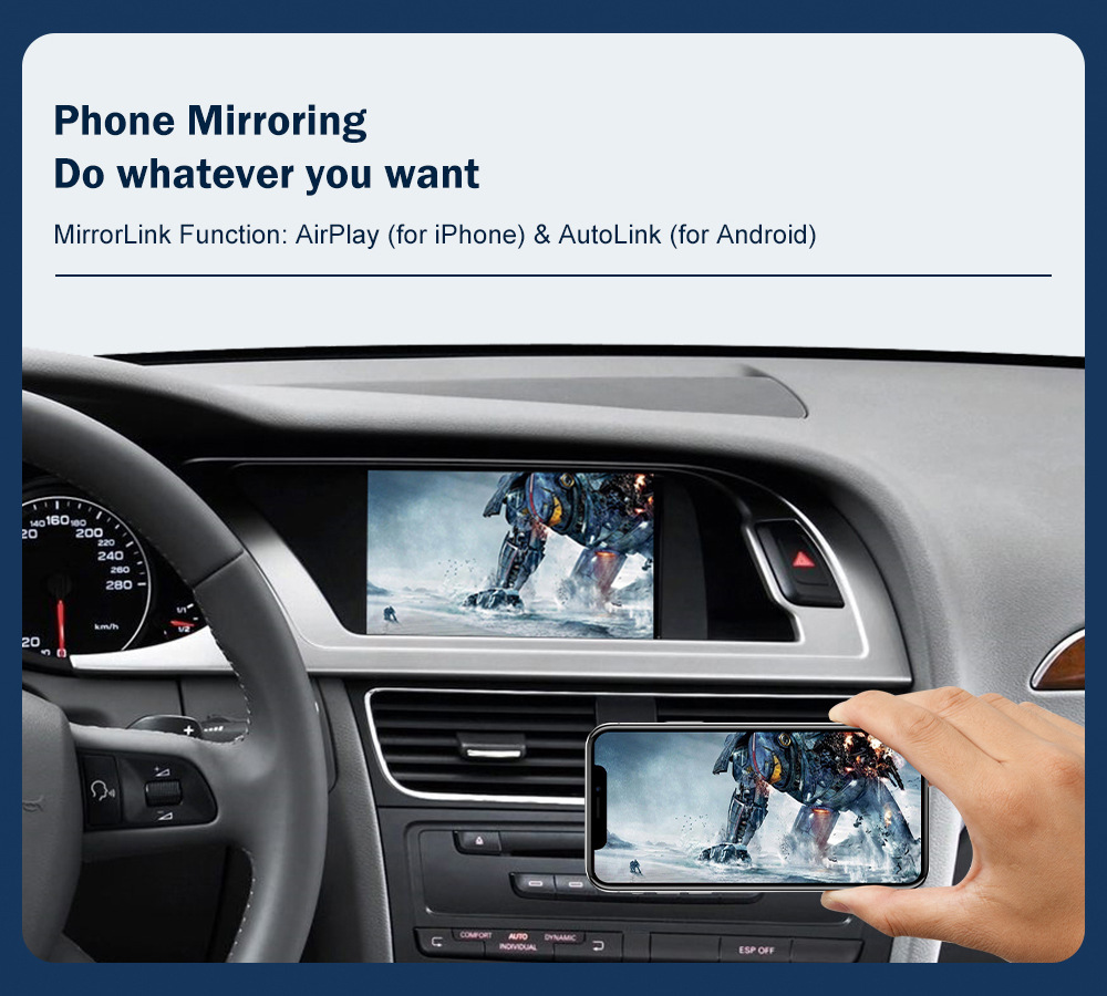 RoAd Engine Interconnection Wireless CArPlAy Is SuitAble for Audi A4 A5 2009-2015 Decoder Mode