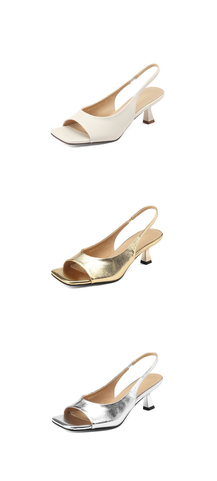 Sandal cao gót nữ mũi vuông hở mũi, gót thô 5.5 cm, phong cách Hàn Quốc, miệng nông — Da lộn cừu màu đen chi tiết 27