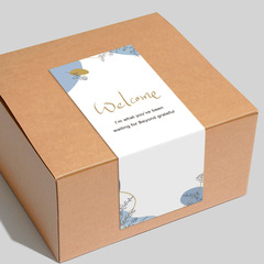 批髮長方形感謝貼紙飛機盒封口貼禮盒密封包裝貼紙裝飾不乾膠