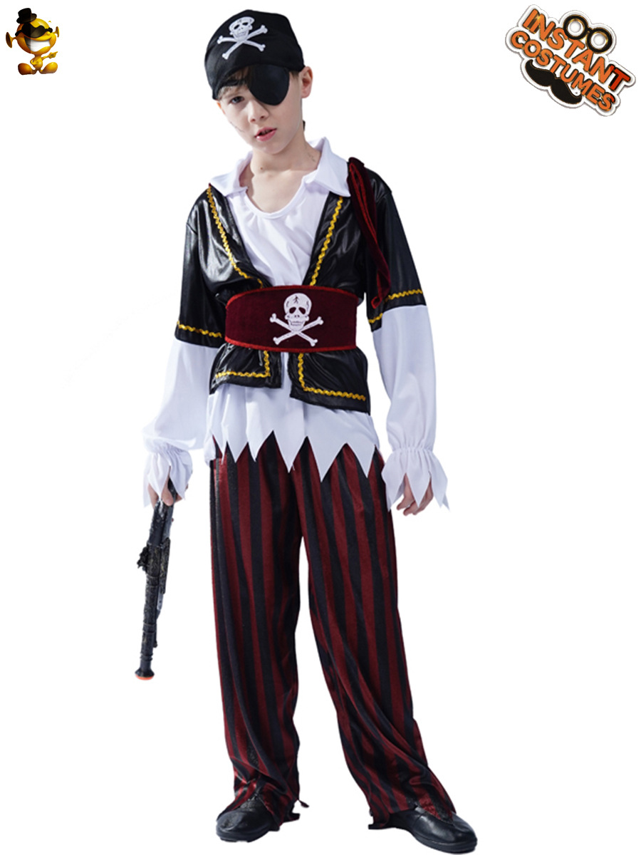 Niños pirata Cosplay traje de Halloween niño pirata Cosplay traje de pirata de los niños