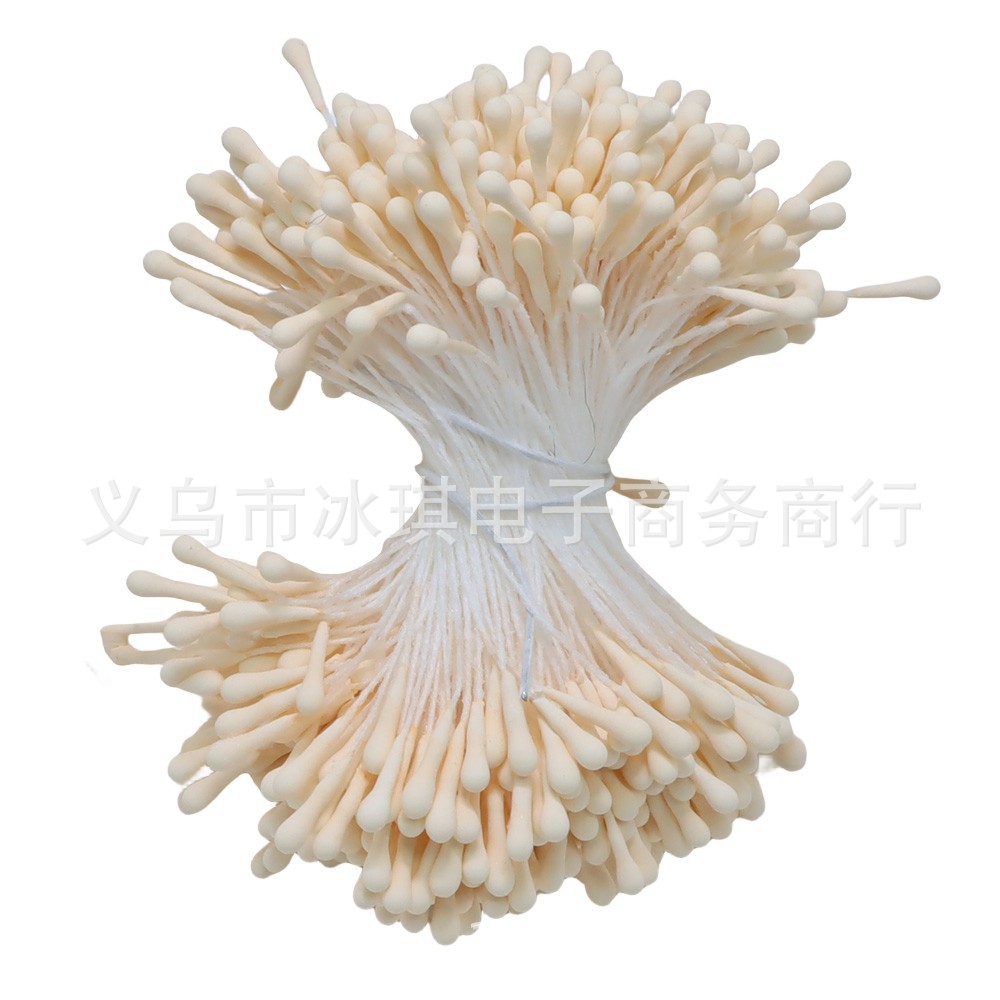 2 mm, 390 piezas, núcleo de flor mate, flor artificial, estambre de yeso ecológico, material para rosas y lirios, cabezal a juego