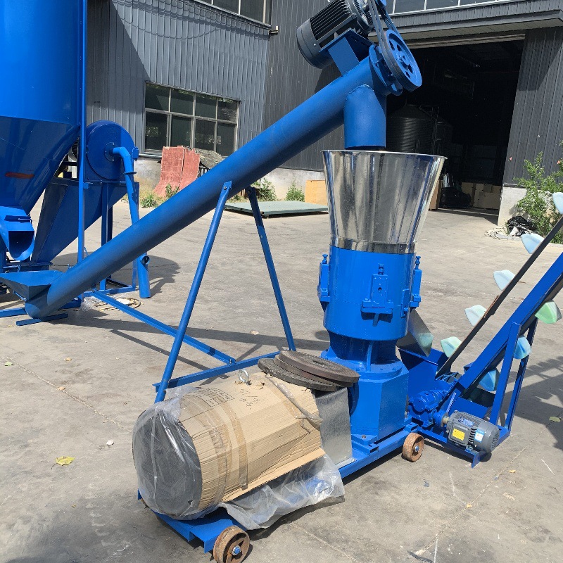 家禽养殖鸡鸭鹅饲料颗粒机 干湿两用养殖饲料造粒机 平模制粒机