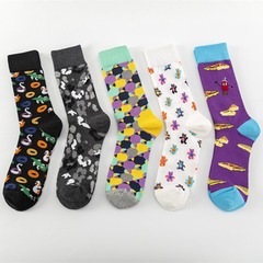 新款多彩潮襪游泳圈襪子休閒棉襪歐美街頭潮流中筒襪子批發