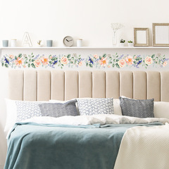 新款FX-F311 小清新花朵腰線臥室客廳玄關家居牆面裝飾牆貼紙自粘