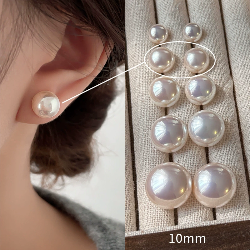 Earrings from pearl, small design ear clips, silver 925 sample