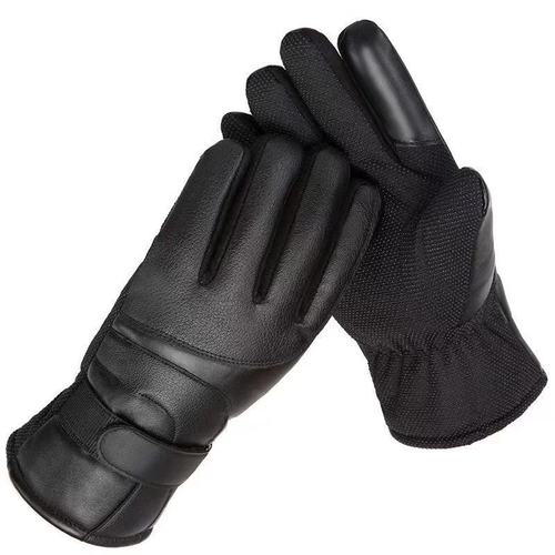 Men's Winter Warm & Cold-Proof Fleece-Lined, Thickened Motorcycle Gloves – Waterproof, Touchscreen-Friendly, Ideal for Students and Riders
