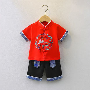 Baby Boy's One-Year-Old Banquet Clothes, Han Dynasty, Boy's 100-Day Banquet Dress, Summer Tang Suit, Boy's Birthday Suit, Summer Dress