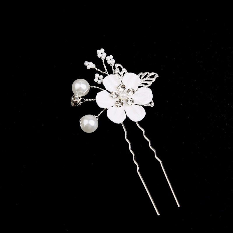 クロスボーダーの金色の葉の髪の櫛の髪の飾りの手作りの花嫁のセットの頭の飾りの花の挿し木の髪のヘアピンの花嫁の装飾品|undefined