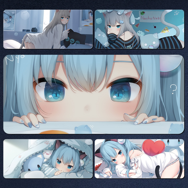 二次元漫画アニメ猫羽雫マウスパッド特大厚手学生ノートパソコンデスクパッド滑り止めパッド|undefined