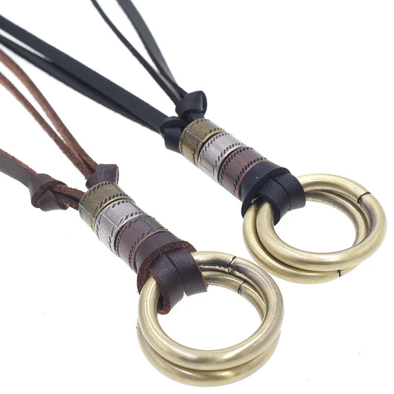 Retro bronze necklace