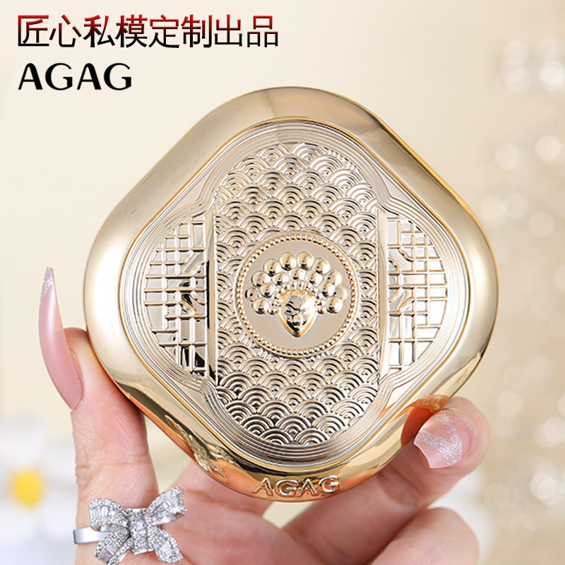 AGAG笑颜如花轻薄气垫带替换芯不卡粉不脱妆气垫BB霜粉底液控油|undefined