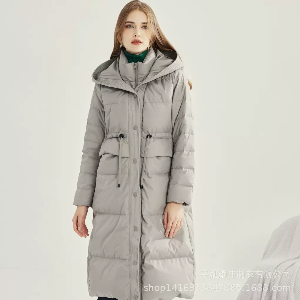 厂家定制订单2024冬季新款鹅绒服A版收腰女士羽绒服90鹅绒羽绒外