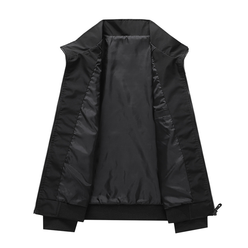 ring And Autumn New Men S Jacket Coat Stand Collar Workwear Trend Fashion All Match Tops_voghion.com