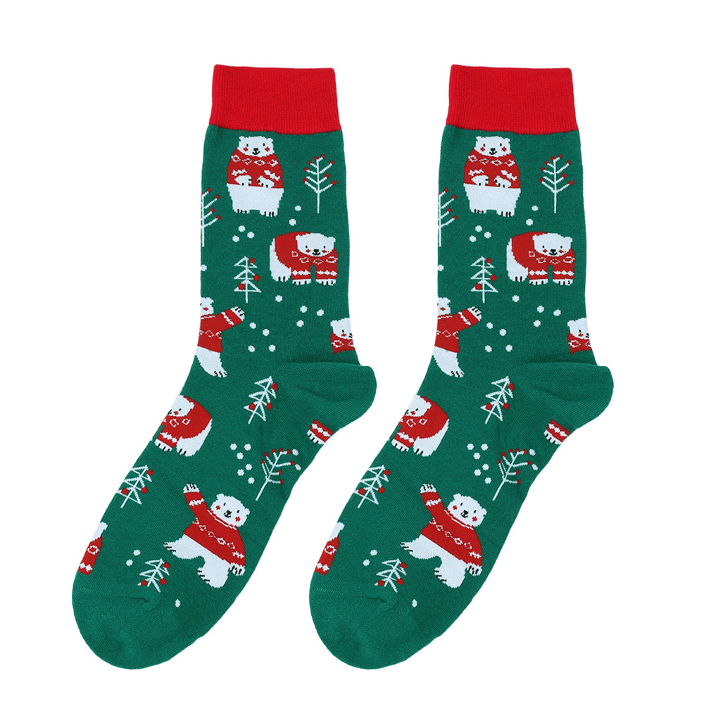 Women's Socks & Hosiery enlarged Christmas socks, large size men's socks, cotton socks, men's socks, women's socks, new Christmas mid tube socks trend_voghion.com